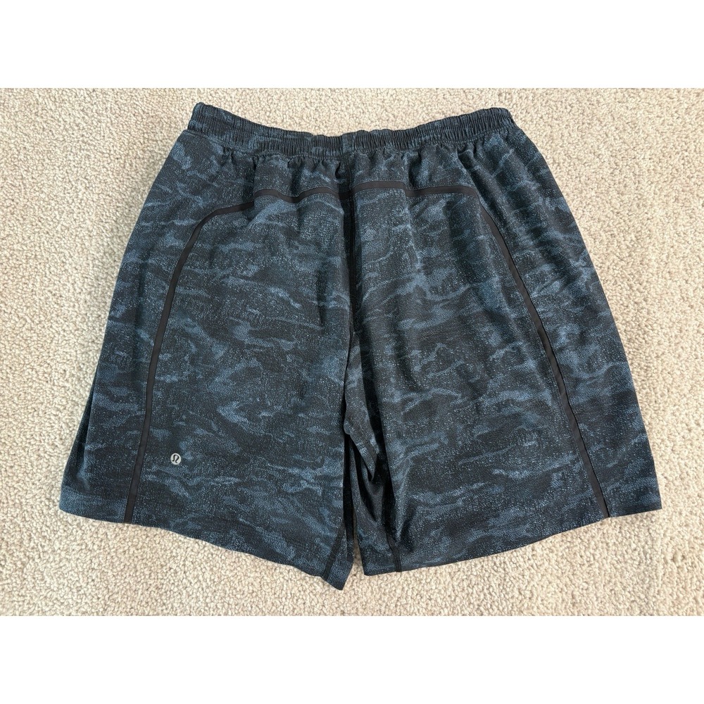 Lululemon Pace Breaker Shorts Mens XL Kinetic Blue Camo Multi Athletic Gym 9"